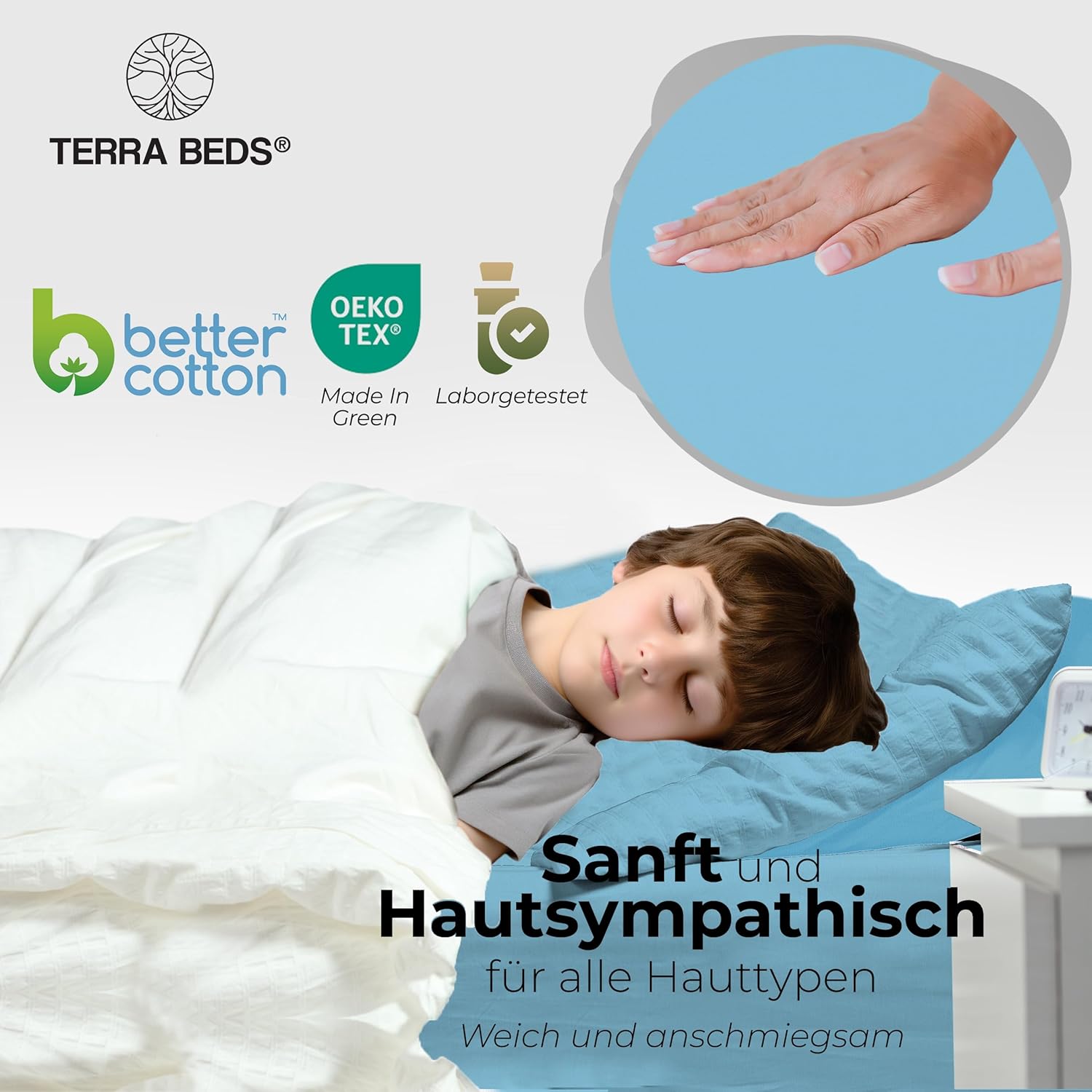 Thumbnail 2 de Terra Beds Premium Spannbettlaken 70x140 cm