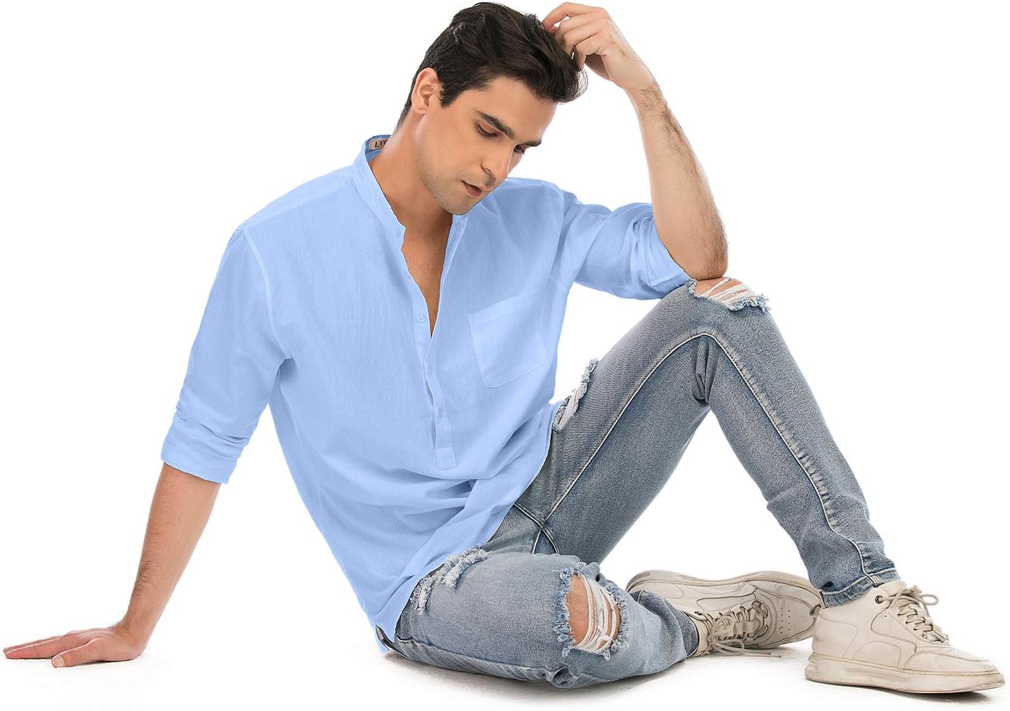 Thumbnail 6 de LVCBL Camicia da Uomo A Maniche Lunghe