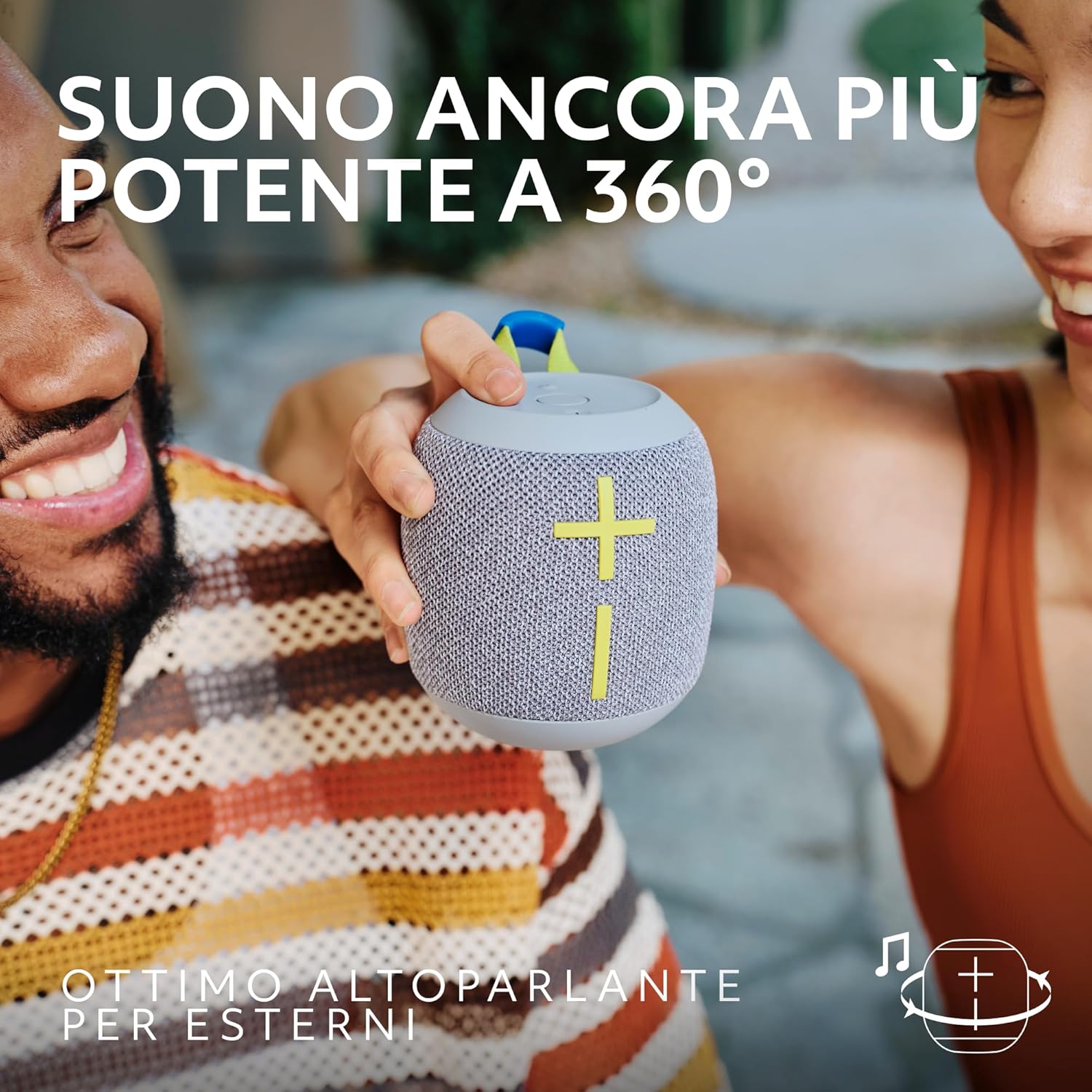 Thumbnail 1 de Ultimate Ears WONDERBOOM 4 altoparlante Bluetooth portatile impermeabile con suono a 360° e bassi potenti (Blue)