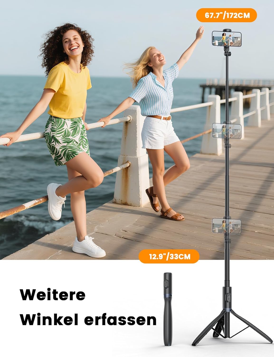 Detalle de ANXRE NT99 Handy Stativ mit Licht 172 cm