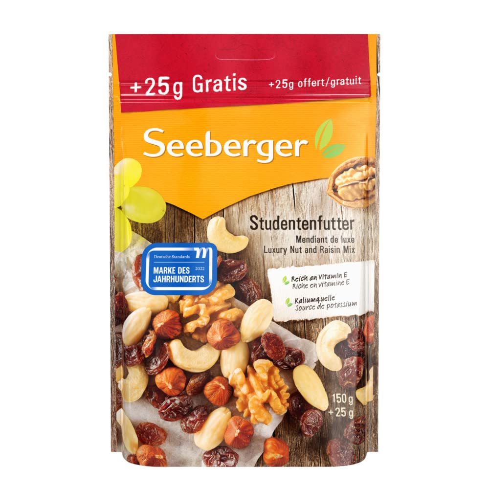Thumbnail 3 de Seeberger Studentenfutter 5er Pack (5 x 150 g) – klassische Nuss-Frucht-Mischung mit Rosinen
