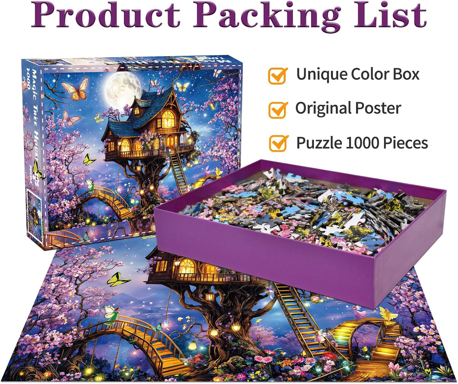 Detalle de 1000 piece jigsaw puzzle 70cm tree house