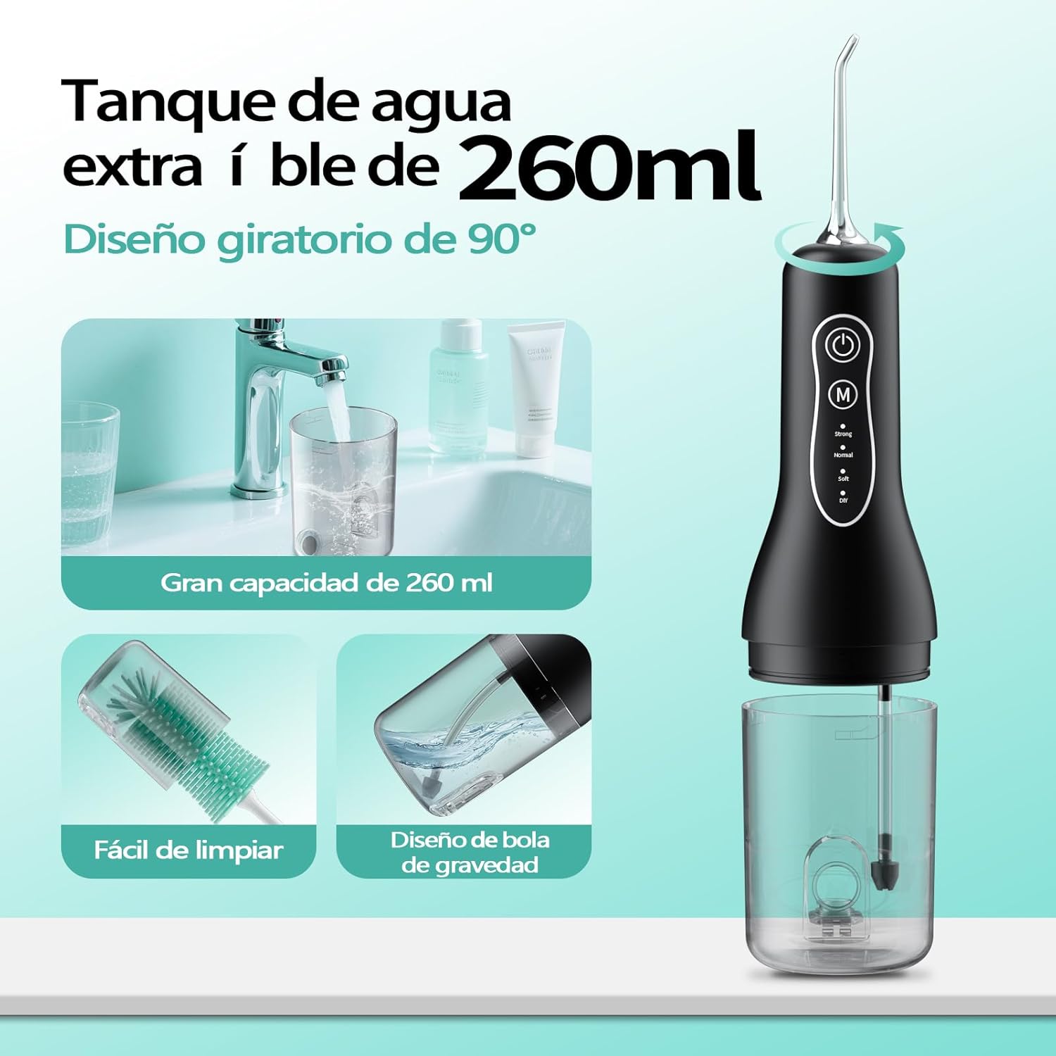 Thumbnail 6 de OasiSmile Irrigador bucal portátil 5 boquillas
