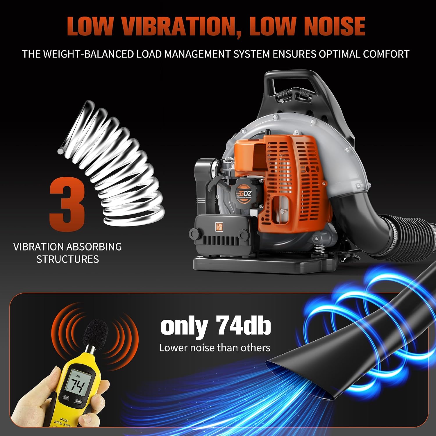 Thumbnail 4 de TDH Backpack Leaf Blower 63CC