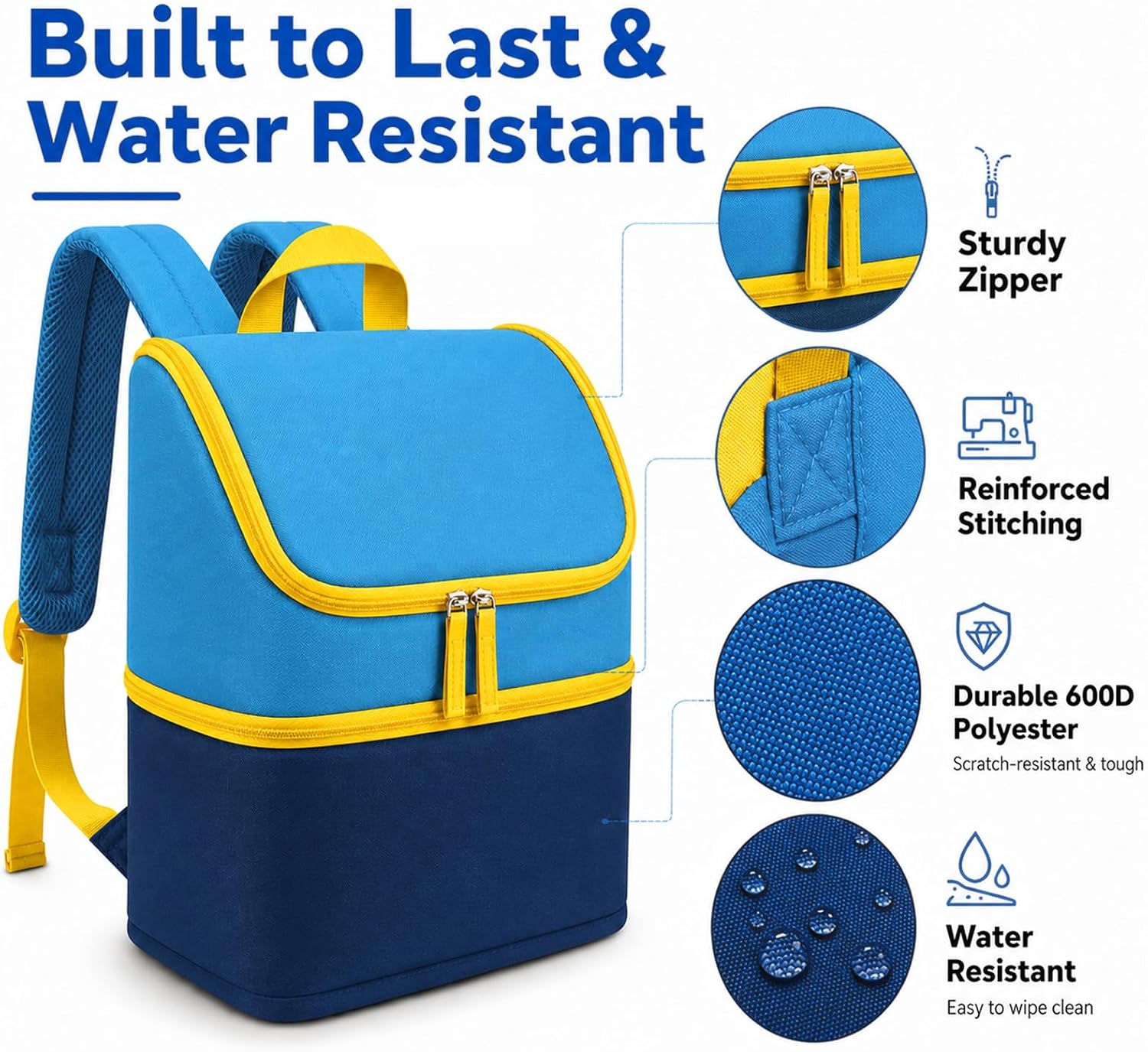 Detalle de Cayeelu Toniebox Carrying Case Backpack, 9 L, Blue, Holds 25+ Figures