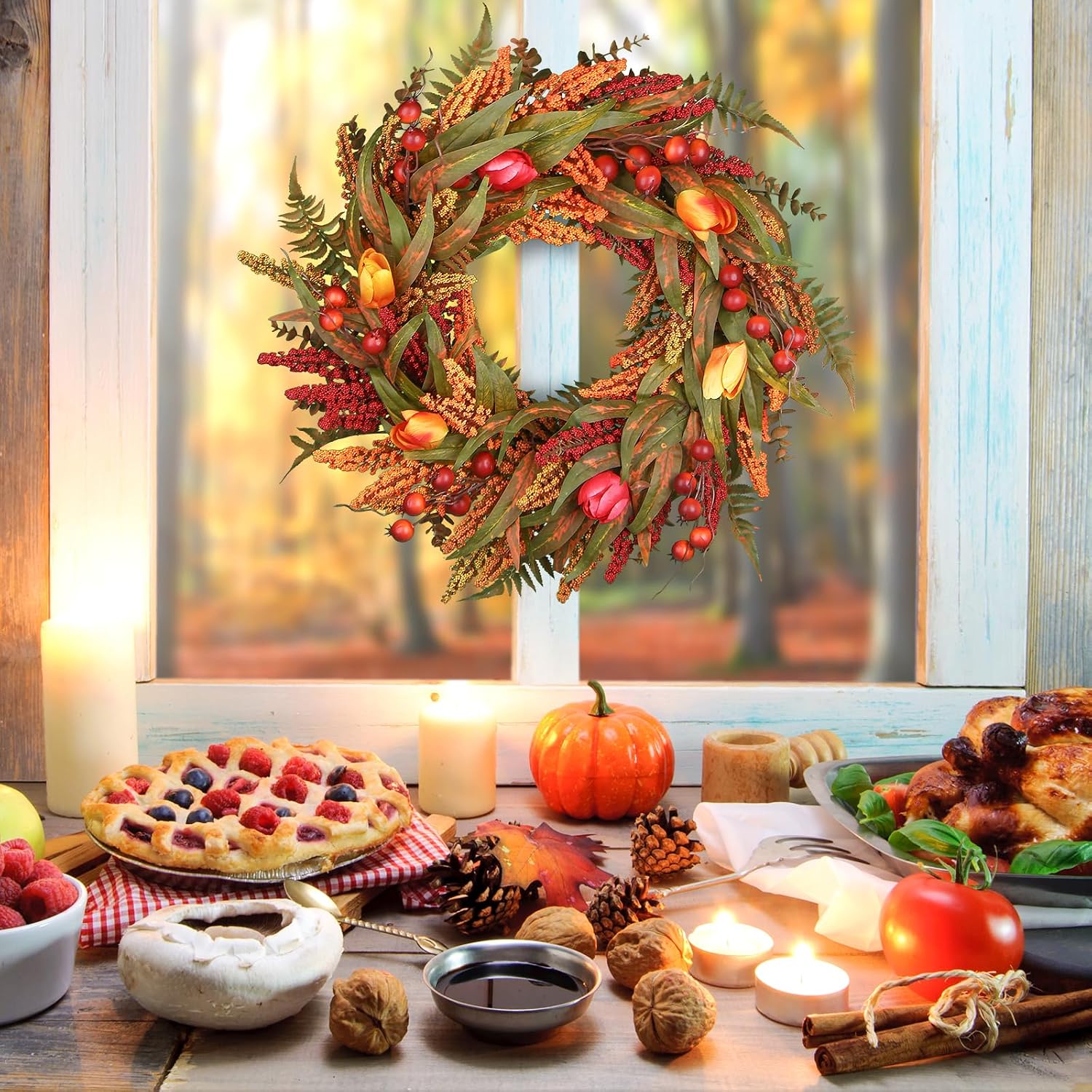 Detalle de Fall Wreath, 24-Inch