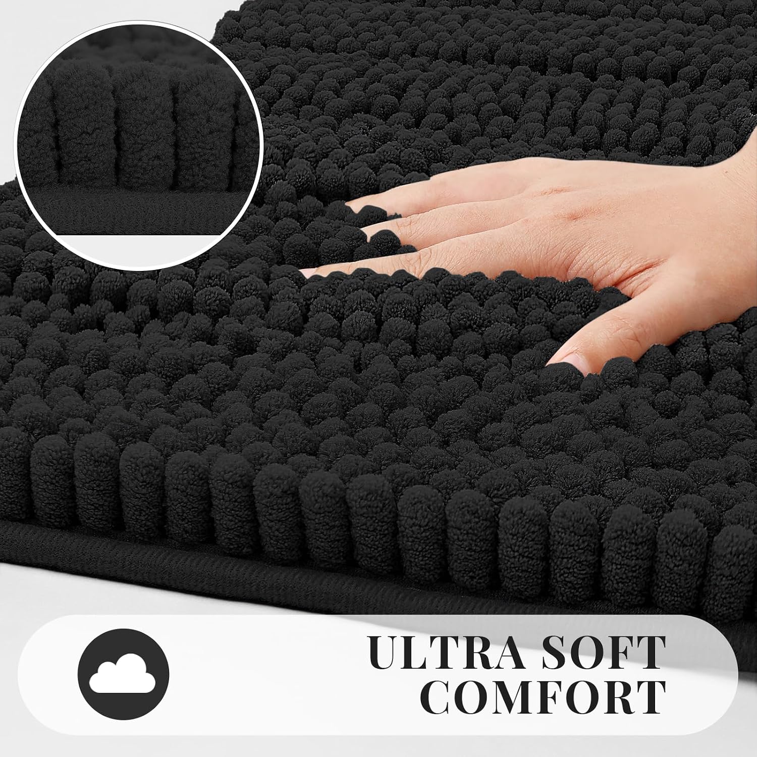 Detalle de Bcoimo Chenille Bath Runner Rug 70x24