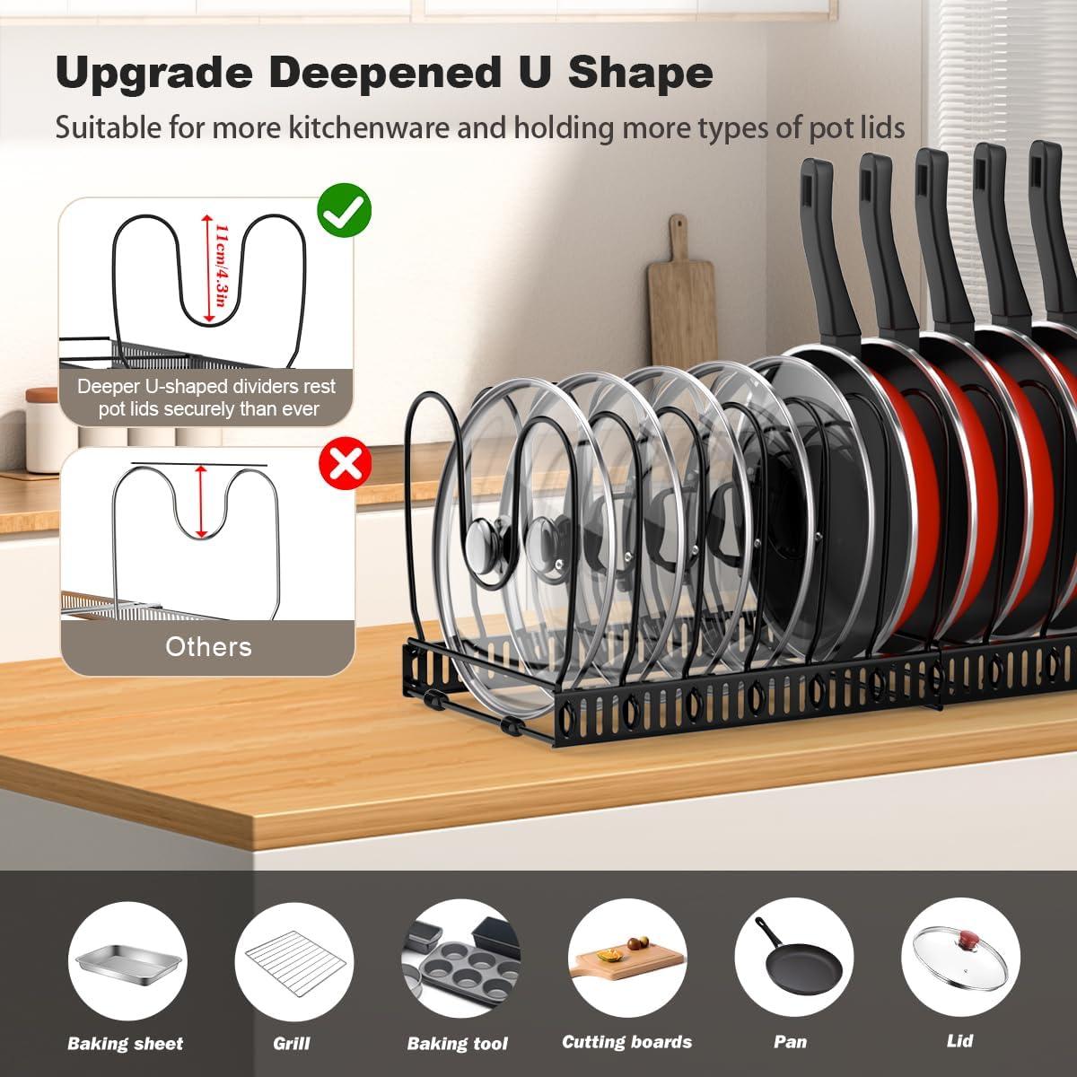 Detalle 2 de Housolution Pot and Pan Organizer 22.83"