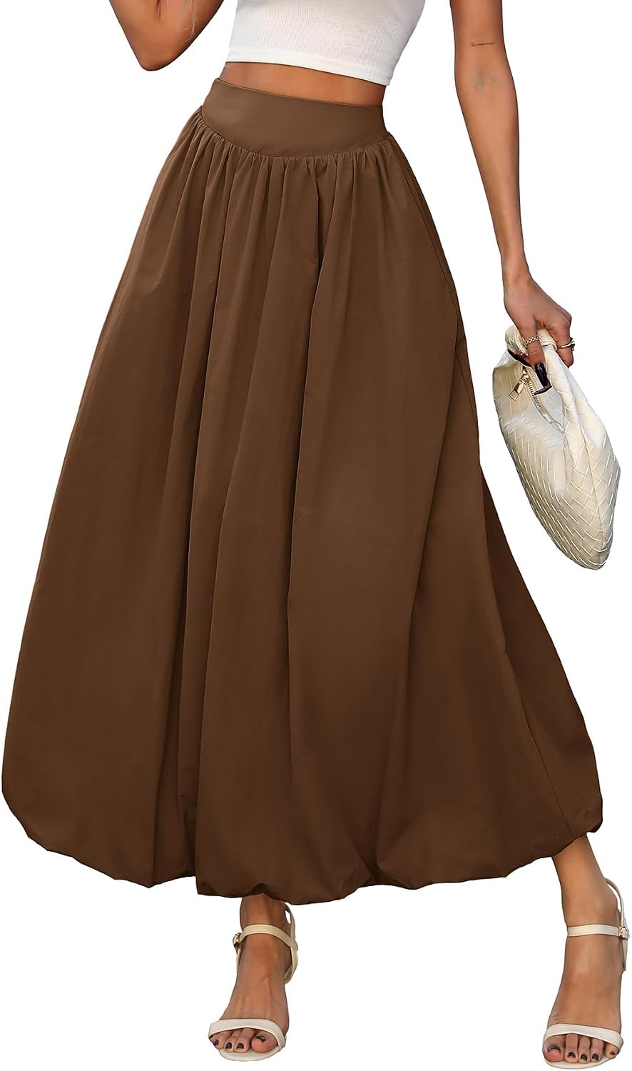 Thumbnail 6 de ELLEVEN Bubble Maxi Skirt, Polyester-Nylon