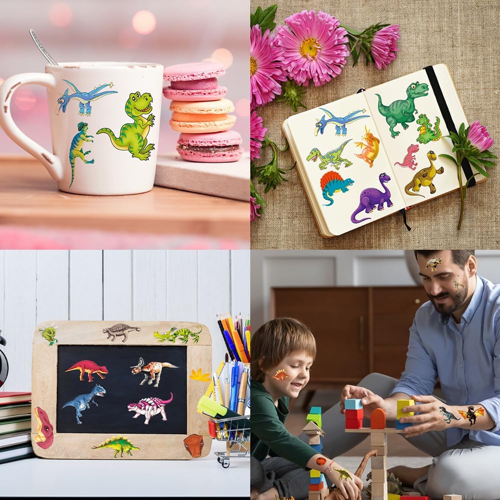 Detalle de Vicloon 3D Stickers for Kids (12pcs) – Puffy Dinosaur Rewards for Primary School, Crafts & Notebooks