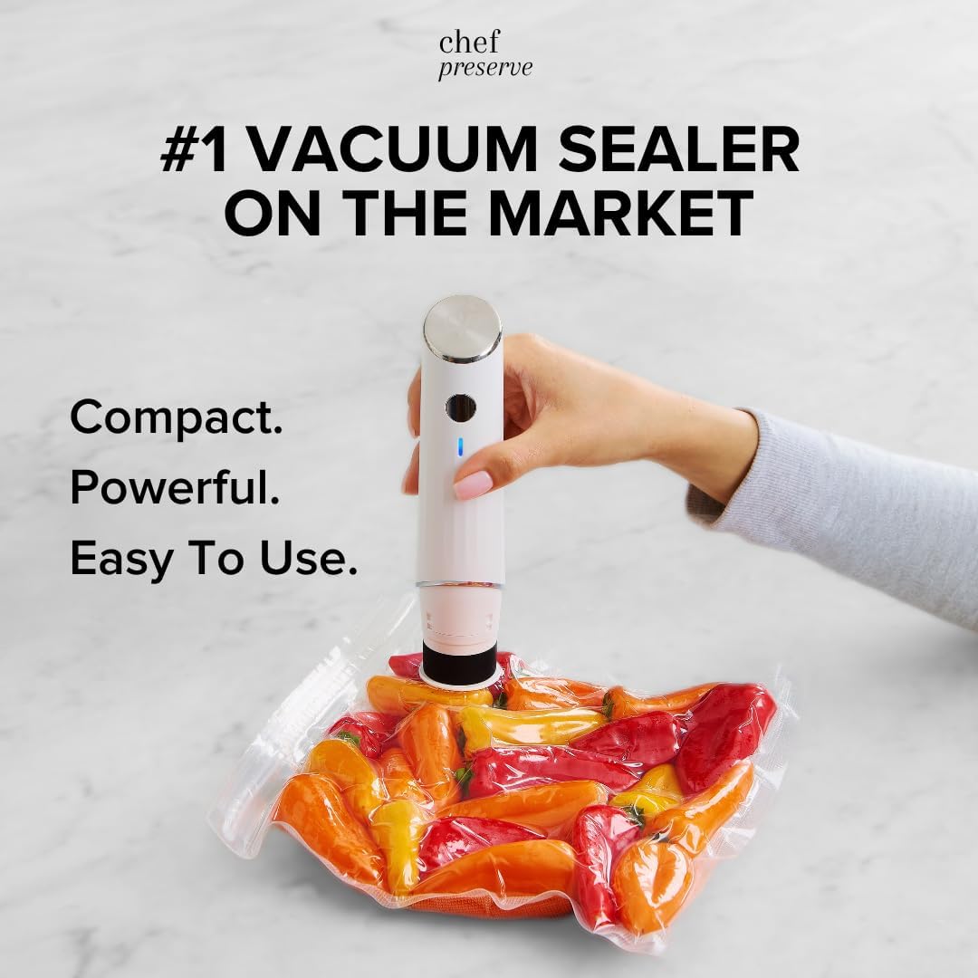 Thumbnail 1 de Chef Preserve Compact Vacuum Sealer for Food (Handheld Vacuum Sealer + 20 Reusable Bags)