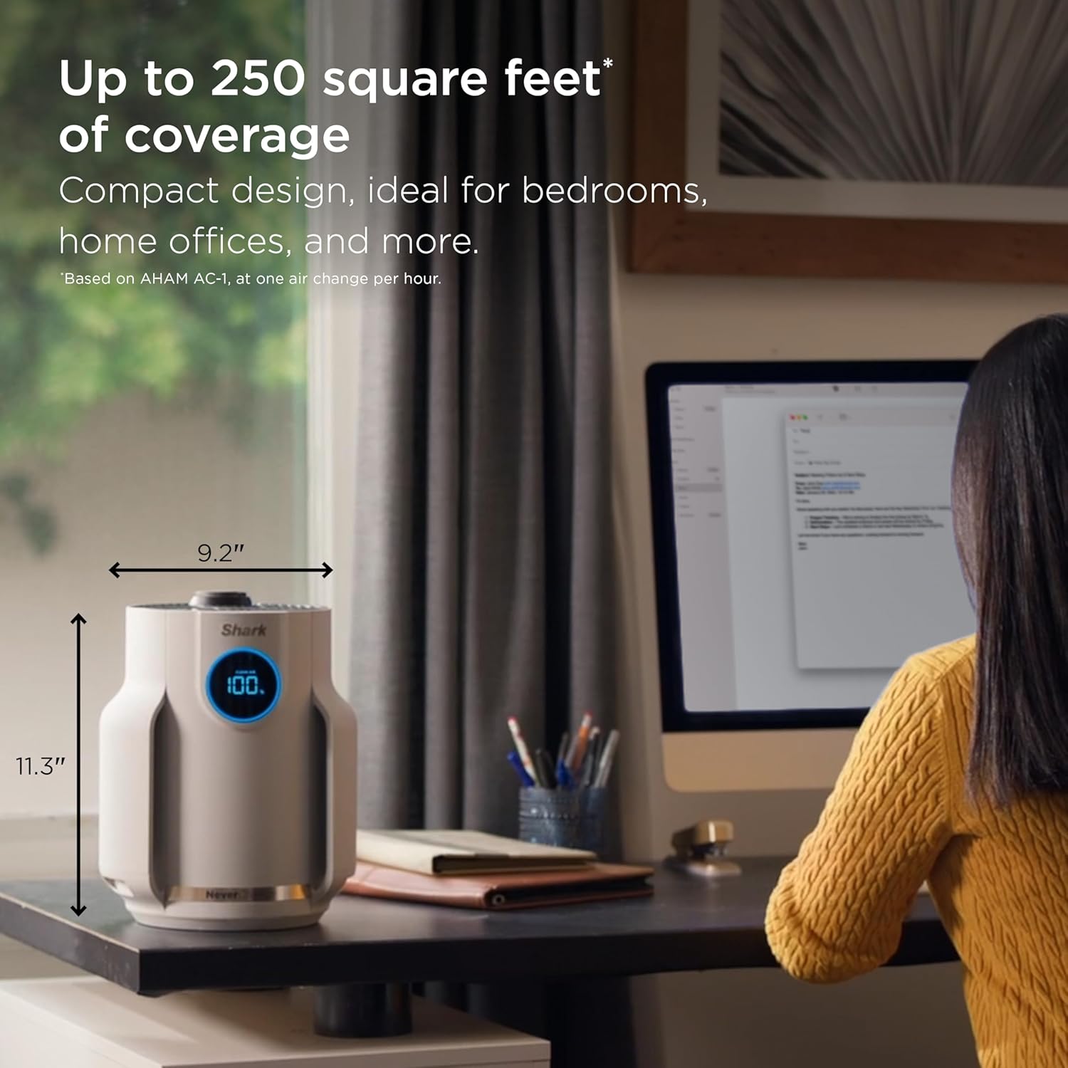 Detalle de Shark NeverChange Compact Pro Air Purifier for Home (HP072WH)