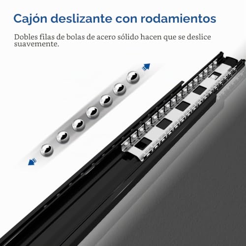 Thumbnail 7 de VADANIA 450mm Push-to-open: Guías para Cajones #F45, extensión completa y carga de 45 kg