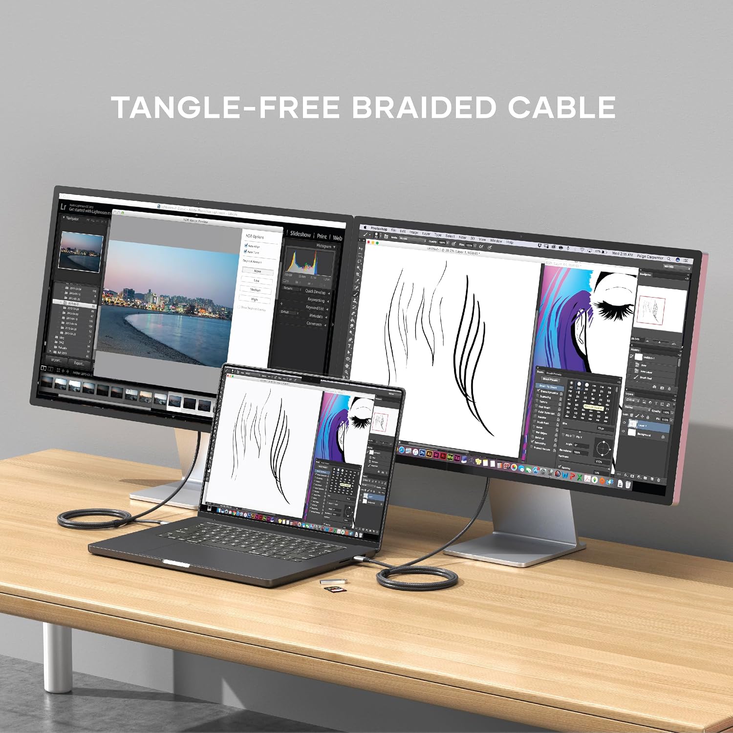 Detalle de Satechi USB-C to HDMI 2.1 Cable with 8K@60Hz and 4K@120Hz (USB-C to HDMI, Thunderbolt 3/4 for Mac & iPad)
