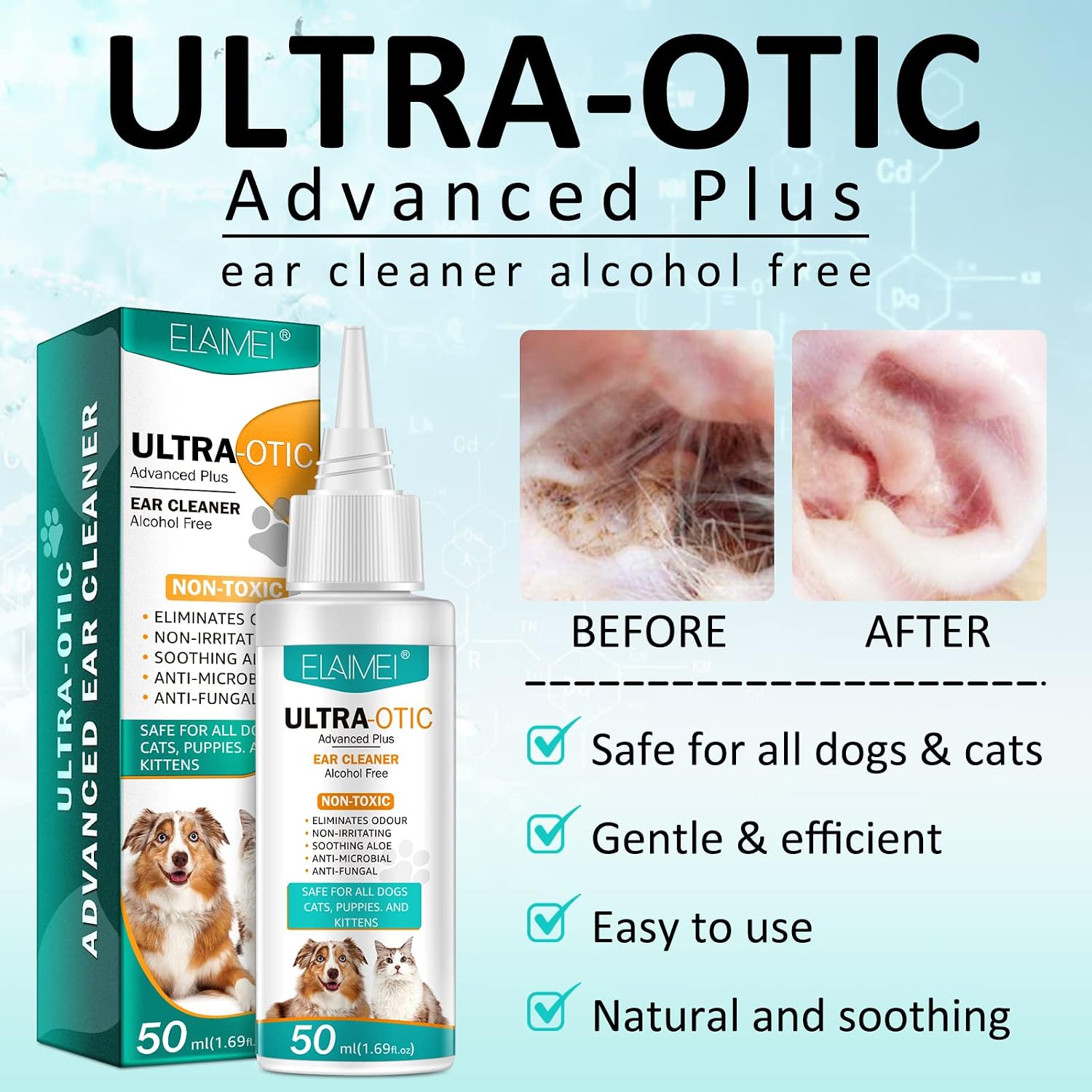 Detalle 2 de GMOLARSUSCO Dog Ear Cleaner: Gentle 50ML Drops for Smooth, Clean Ears