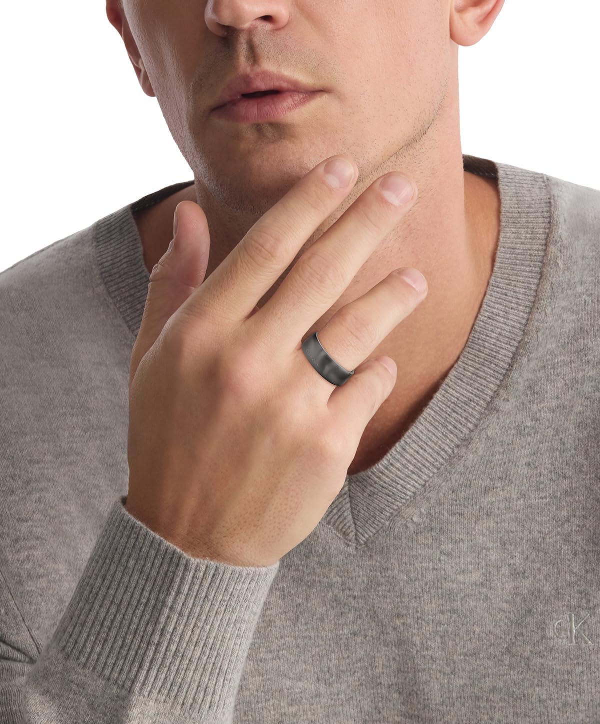 Thumbnail 2 de Calvin Klein Herrenring aus Edelstahl CK Metallic Wave – Gunmetal