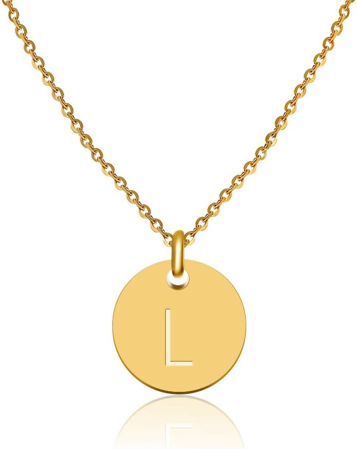 Collier Good.Designs or avec medaillon gravé