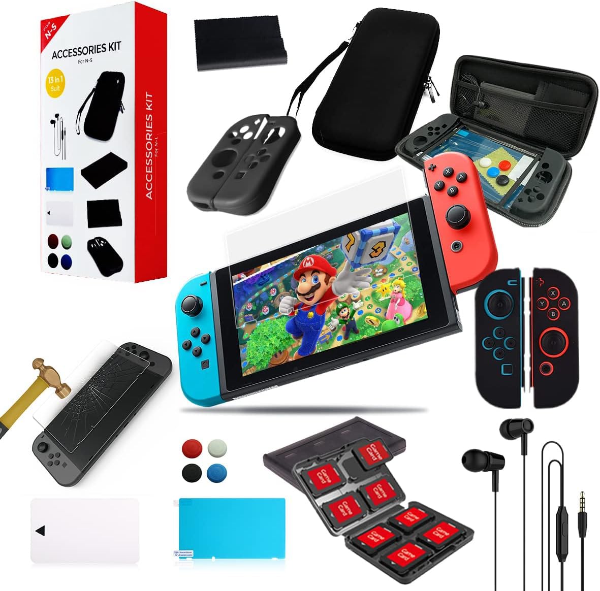Detalle de nimo 13-in-1 Carrying Case Bundle for Switch and Joy-Con