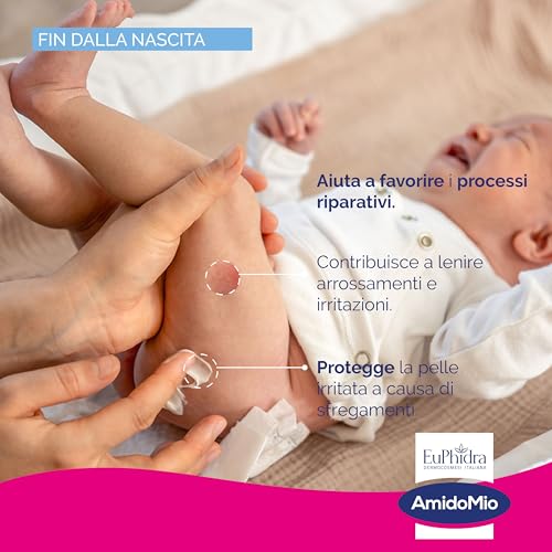 Detalle 2 de Euphidra AmidoMio Pasta di Hoffmann 300 g: protezione lenitiva per la pelle delicata del bambino