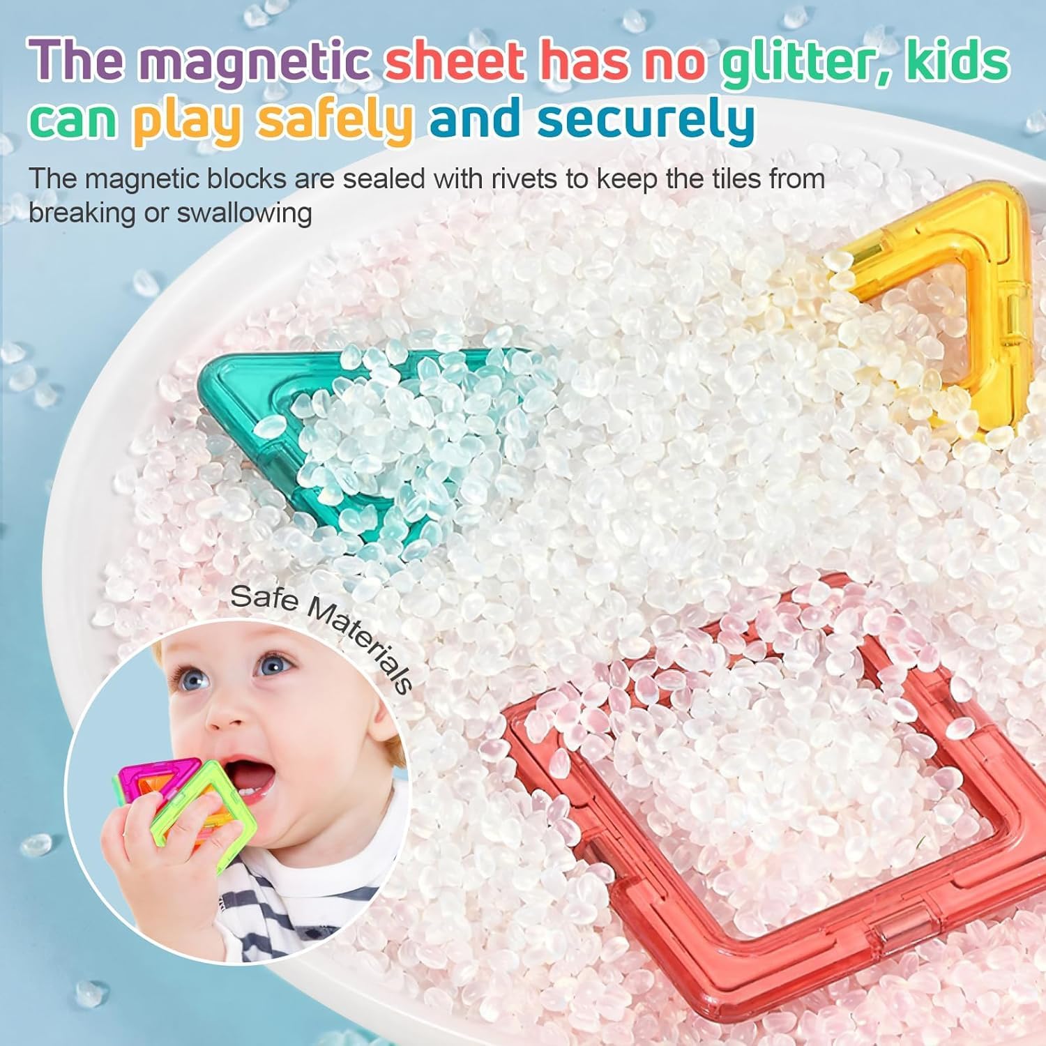 Detalle 2 de mysoler Magnetische Bausteine – 123-teiliges Magnetspielzeug für Kinder ab 2 Jahren