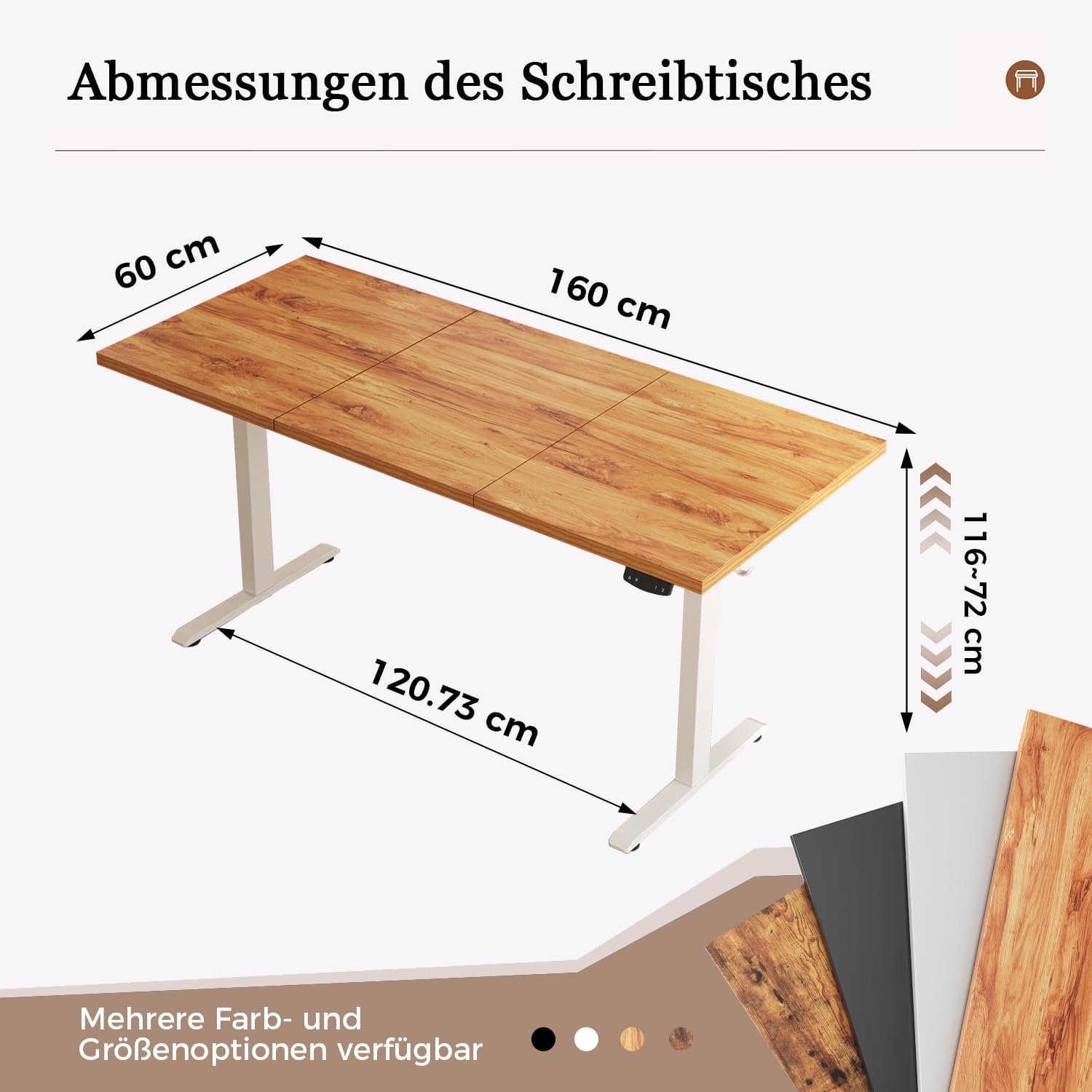 Thumbnail 1 de Klicelor Steh-Sitz Schreibtisch 160 x 60 cm