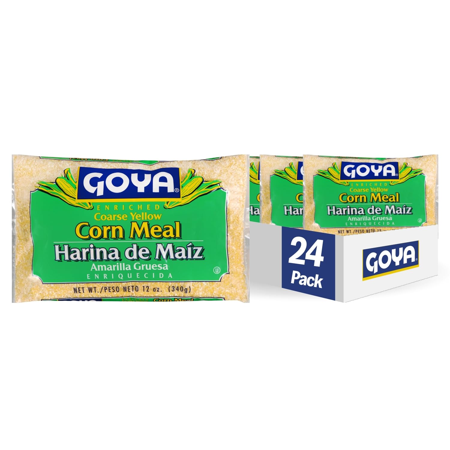 Detalle de Goya Foods Coarse Yellow Corn Meal, 12-Ounce Bags, Pack of 24