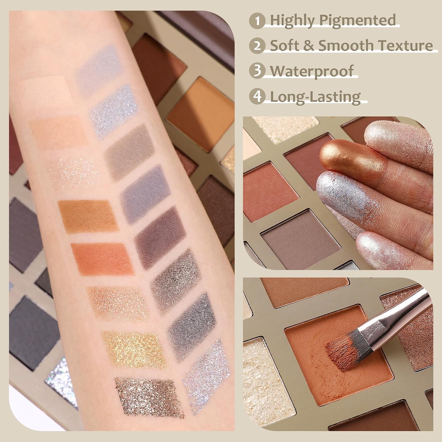 Detalle de UCANBE Lidschatten Palette 40 Farben wasserfest