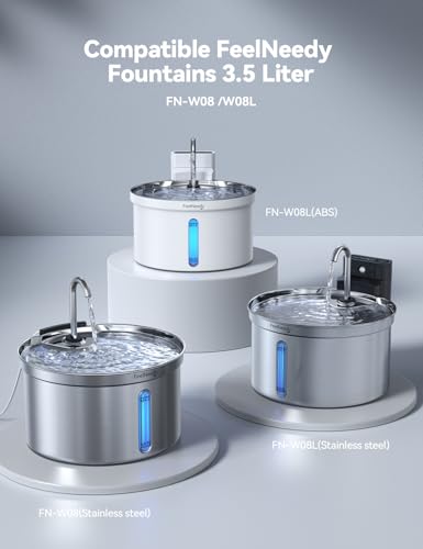 Detalle 2 de FEELNEEDY 6 filtres de Rechange + 1 boîtier ABS + 6 éponges pour Fontaine à Chat FN-W08/W08L
