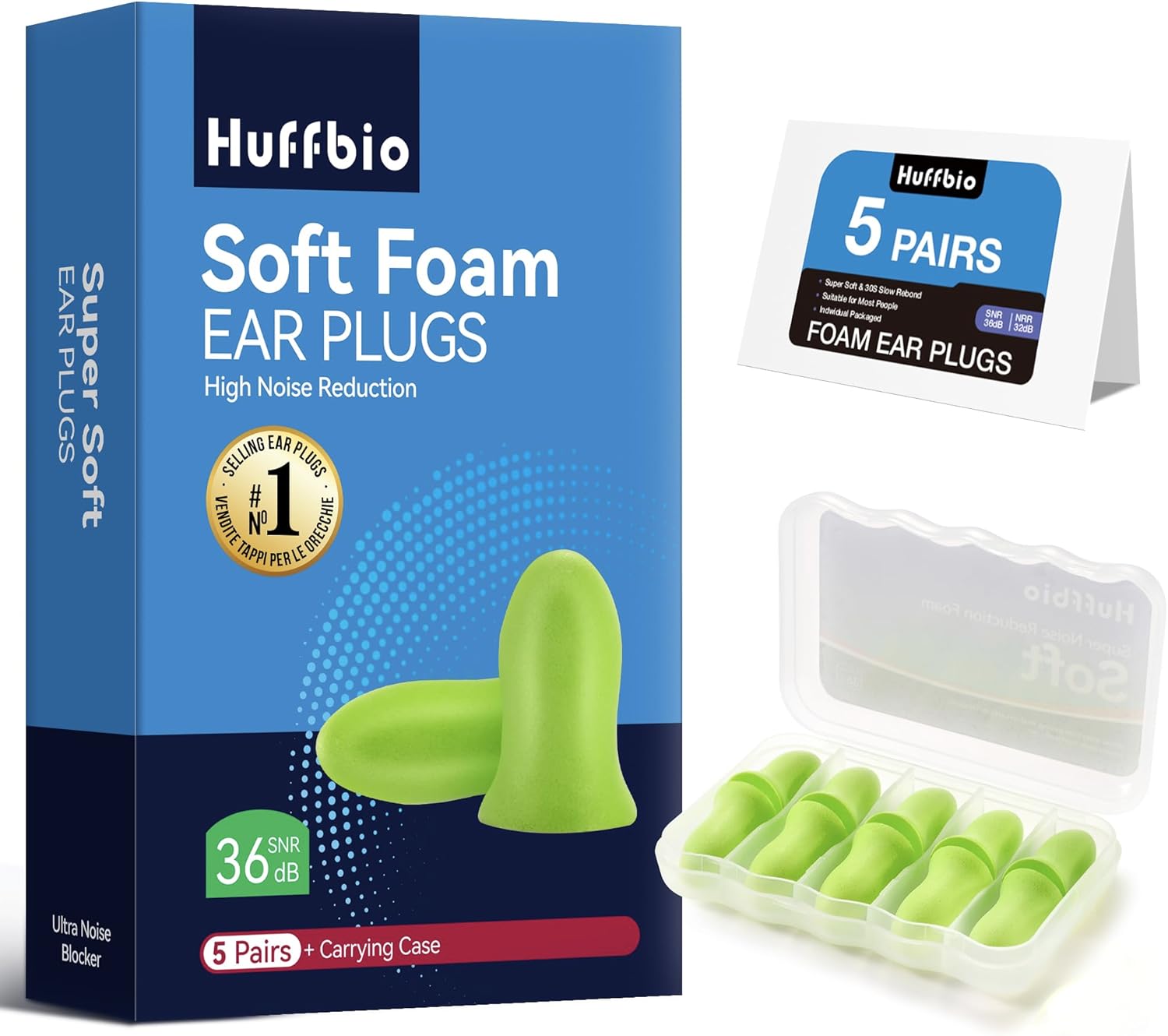 HUFFBIO Schiuma Adaptive tappi 36 dB