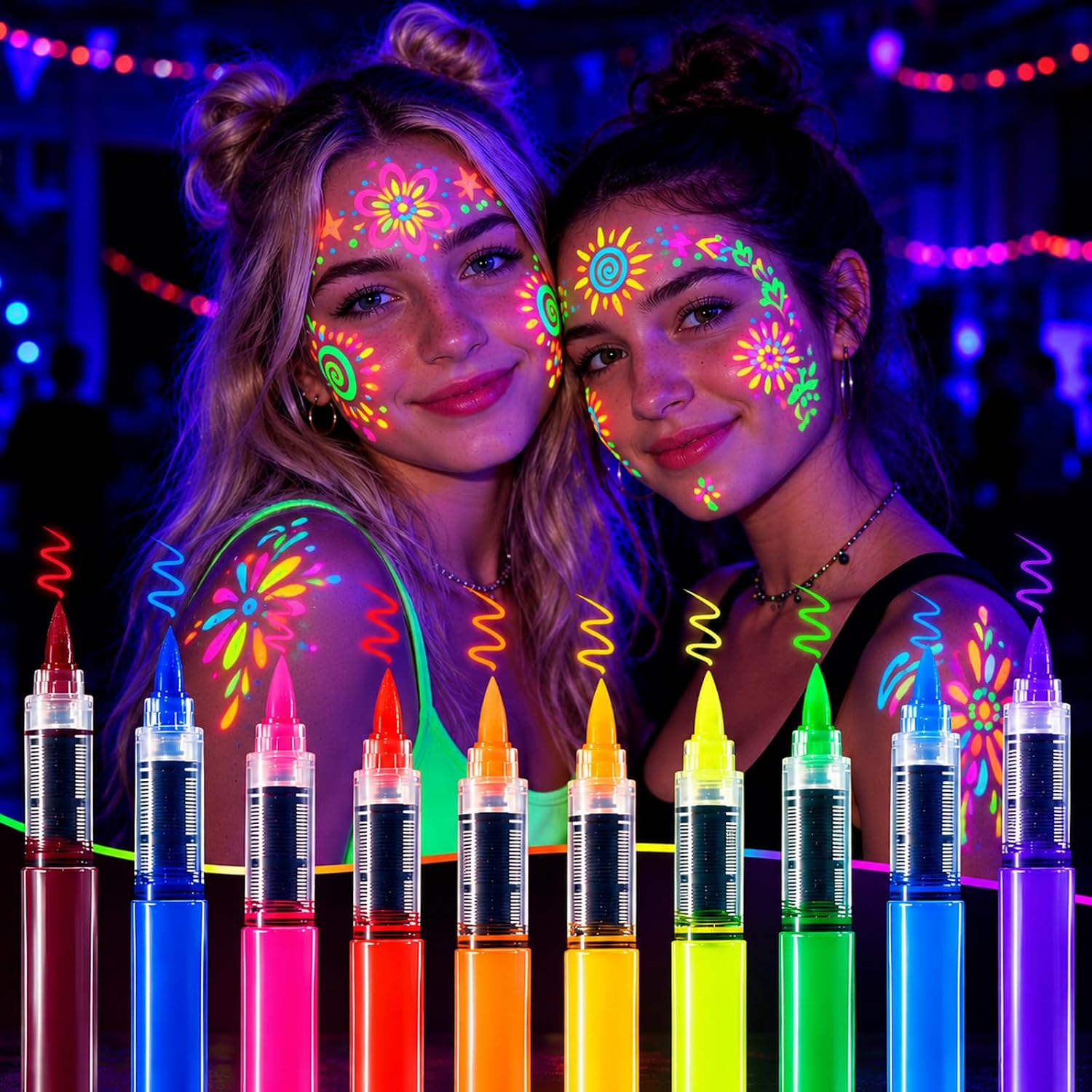 Detalle de Gellen Face and Body Paint Pens, 10 Colors