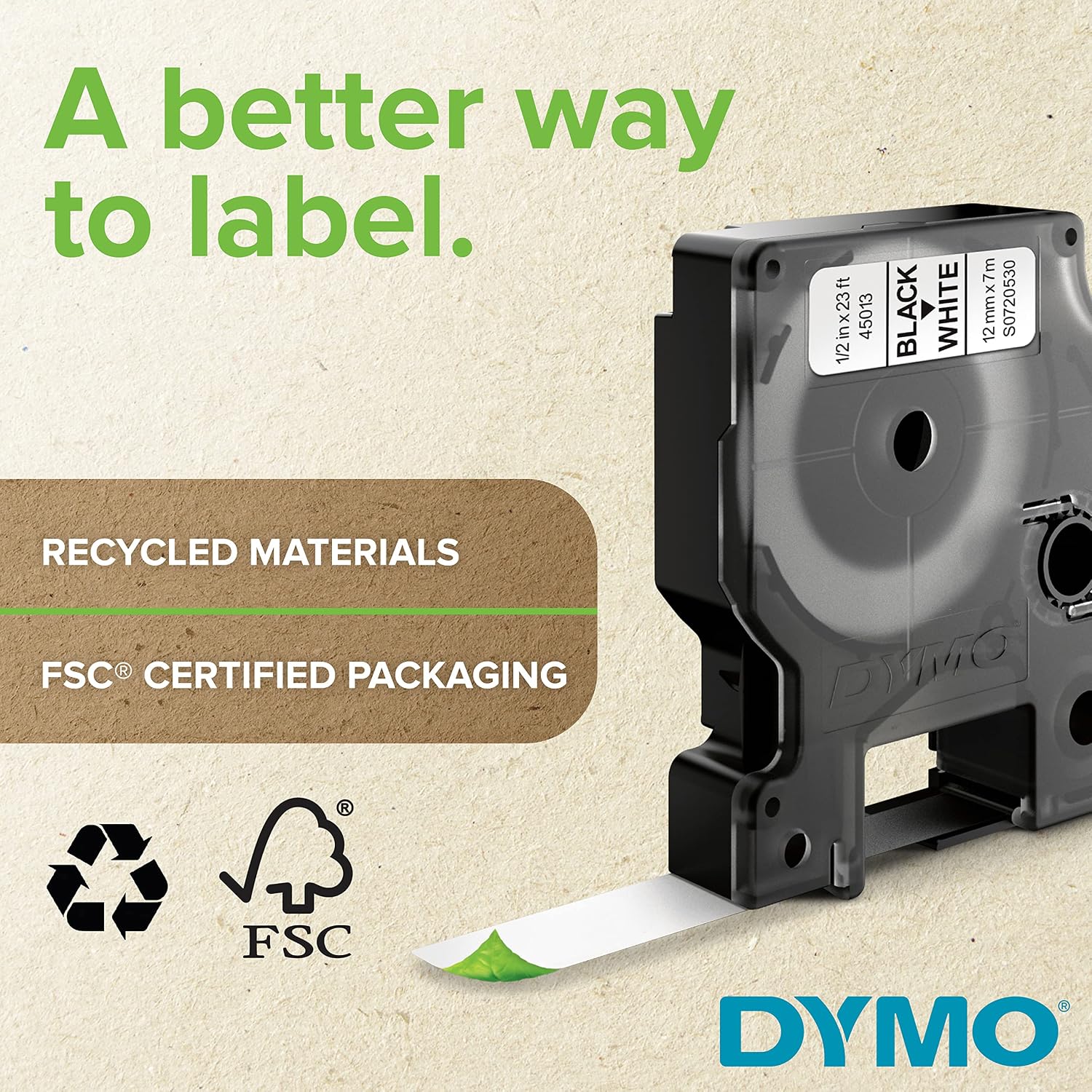 Detalle 2 de DYMO Authentic D1 Labels 12mm x 7m