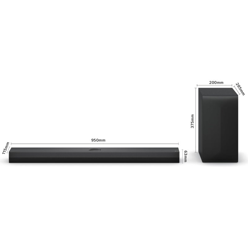 Detalle de LG S60T 3.1 340W: Barra de sonido con subwoofer inalámbrio, DTS y HDMI ARC