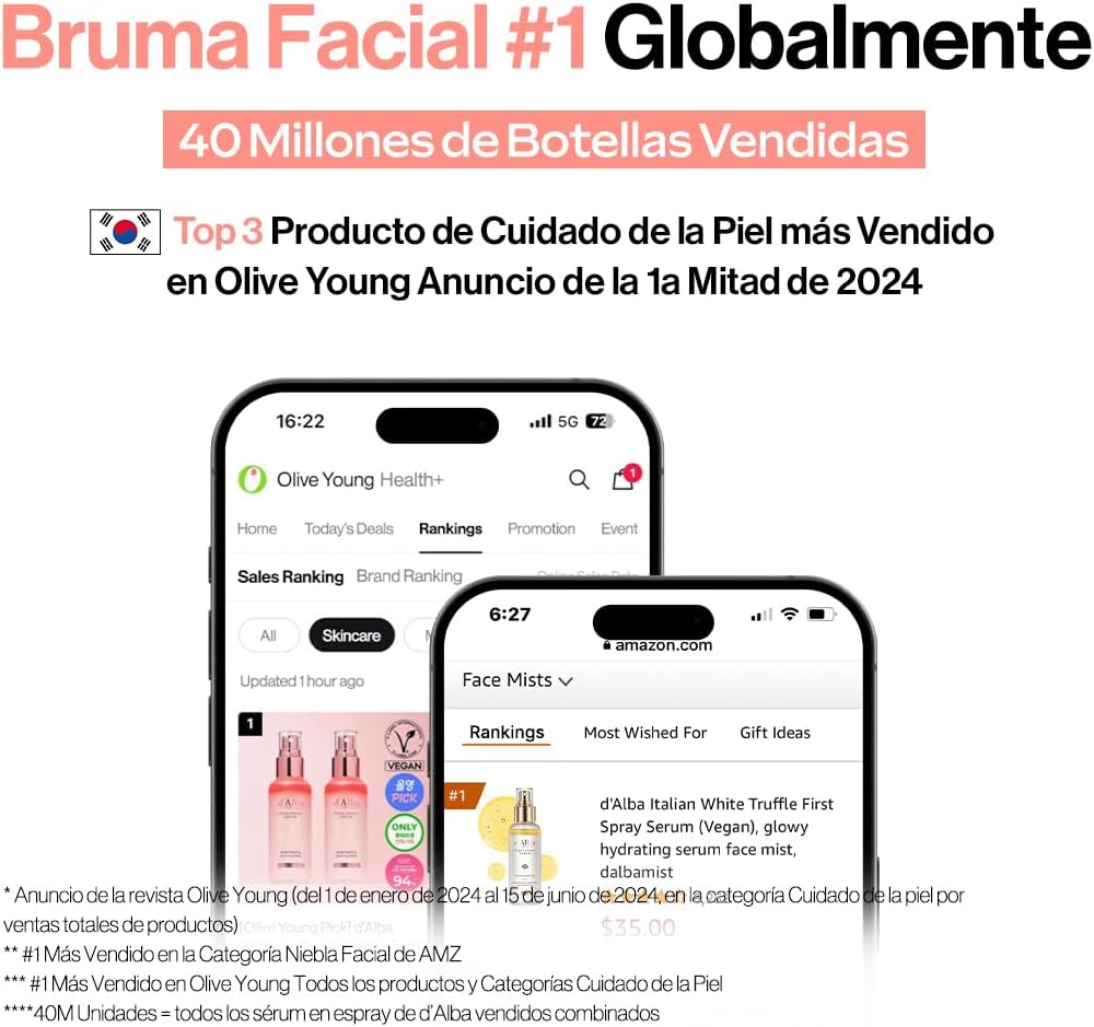 Thumbnail 1 de d'alba | Sérum en aerosol con trufa blanca 🌟 Hidratante y calmante