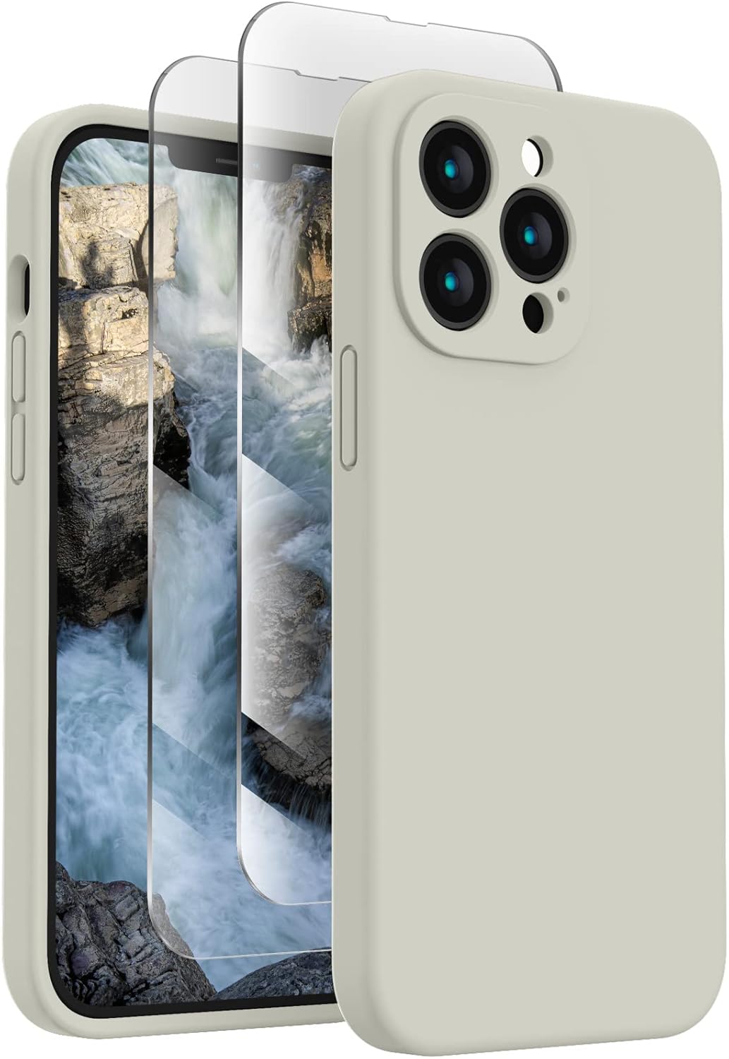Detalle de FireNova Silicone Case with Camera Protection for iPhone 13 Pro Max (Stone)