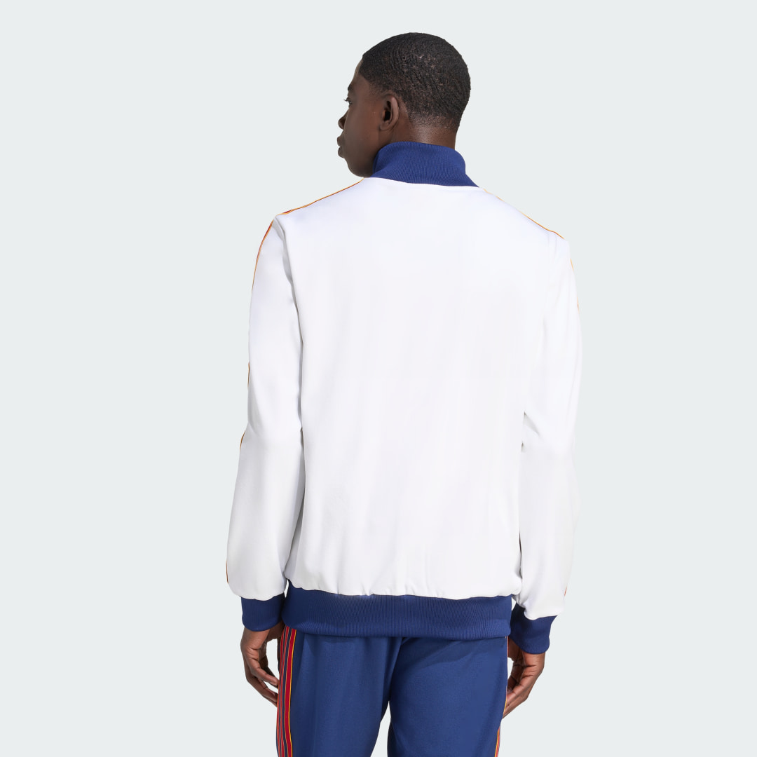 Detalle de Chaqueta deportiva AS Roma Terrace Icons de Adidas - Blanco