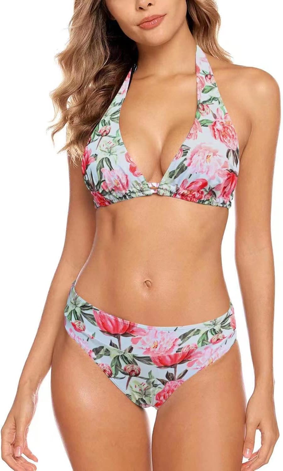 Thumbnail 6 de Aidotop Damen Bikini-Set (Triangel) mit Neckholder und abnehmbaren BH-Polstern