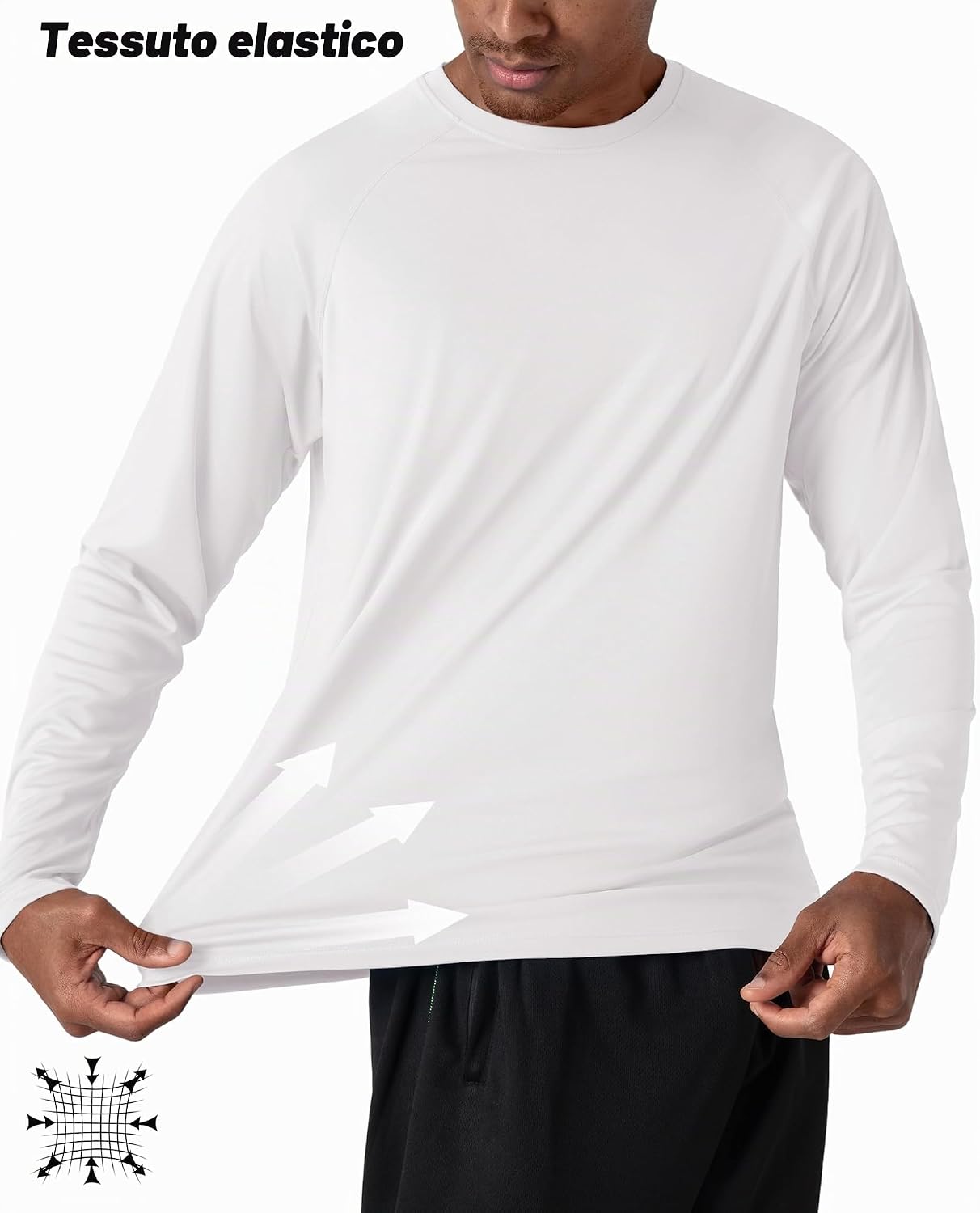 Thumbnail 3 de KEFITEVD Maglietta a Maniche Lunghe UPF 50+ per Escursionismo Uomo