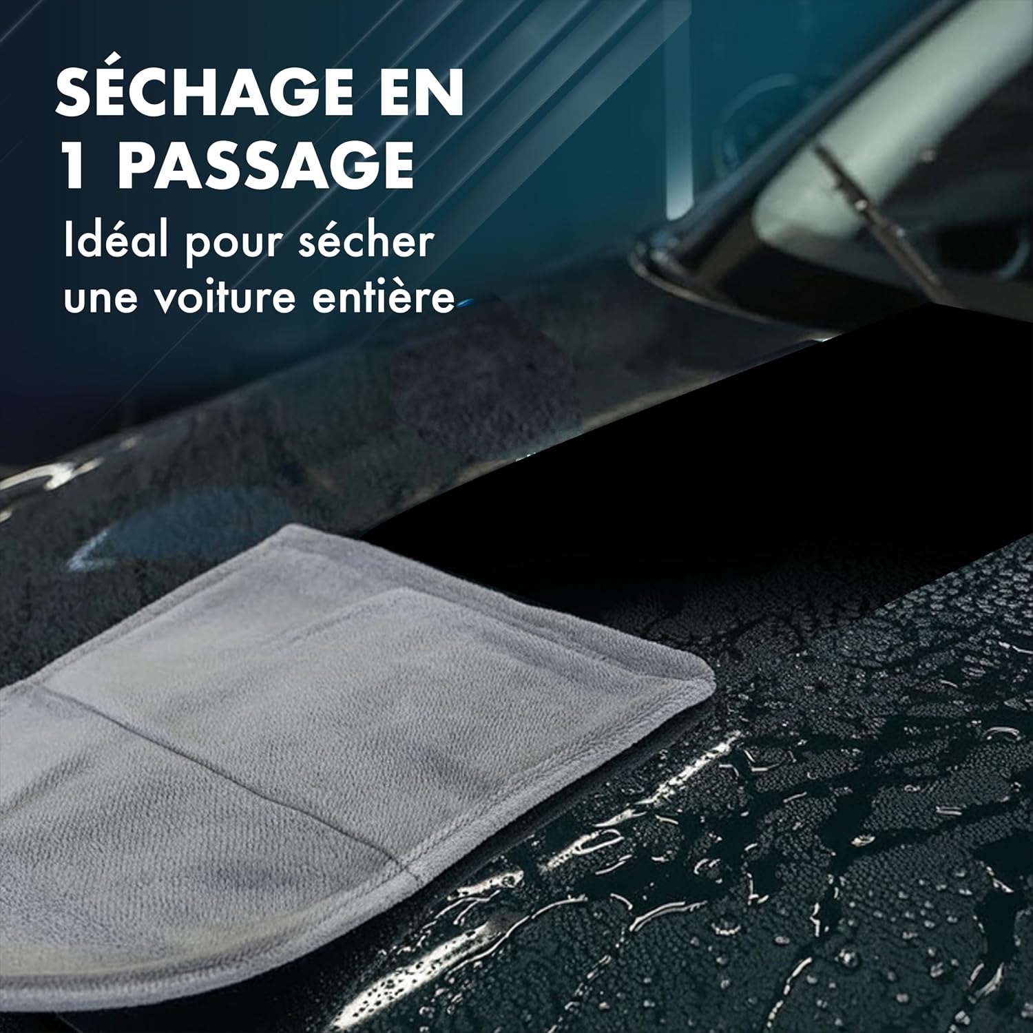 Detalle de ZENAKIO Chiffon Microfibre Voiture Séchage S 40x40 cm – 1800 g/m², sans trace et sans rayures
