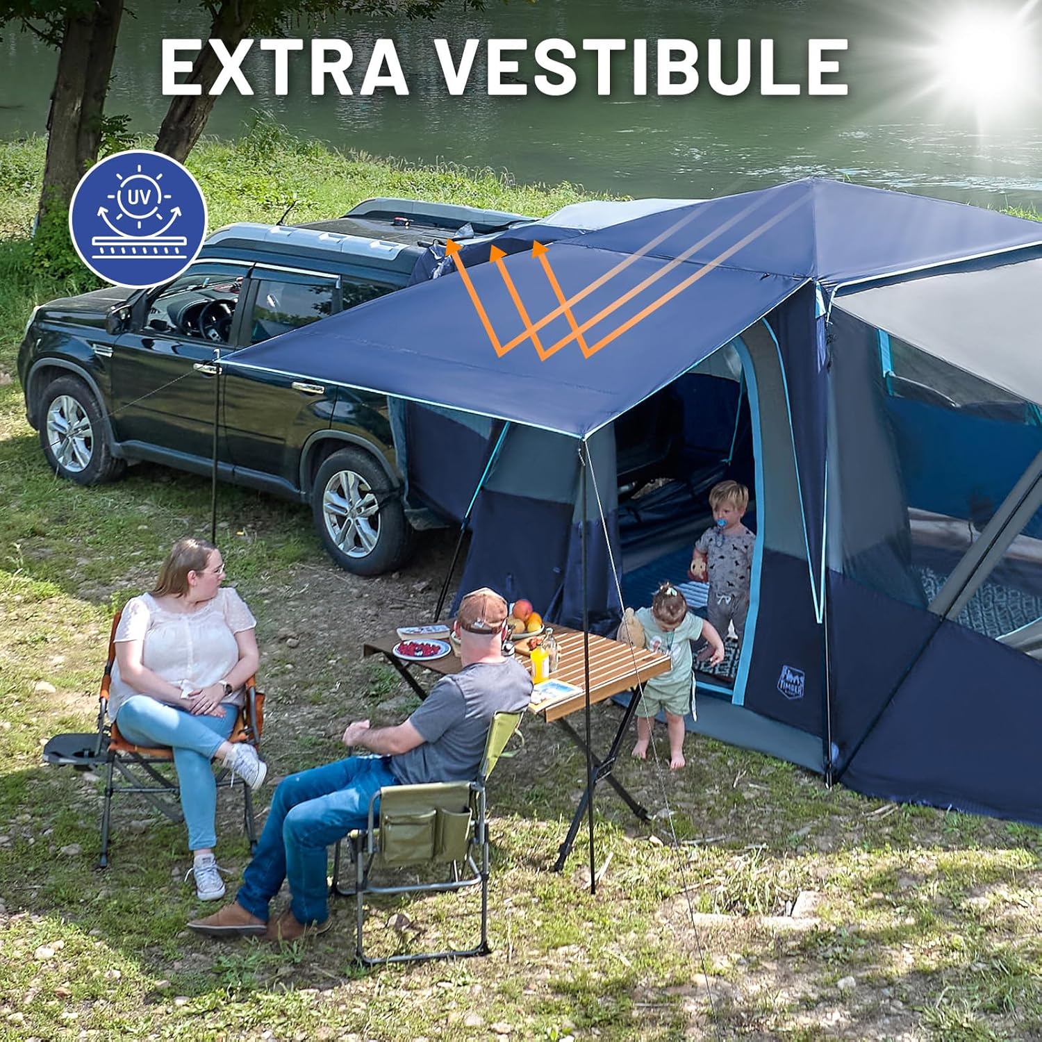 Thumbnail 2 de TIMBER RIDGE 5-9 Person SUV Tent with Screen Porch and Awning