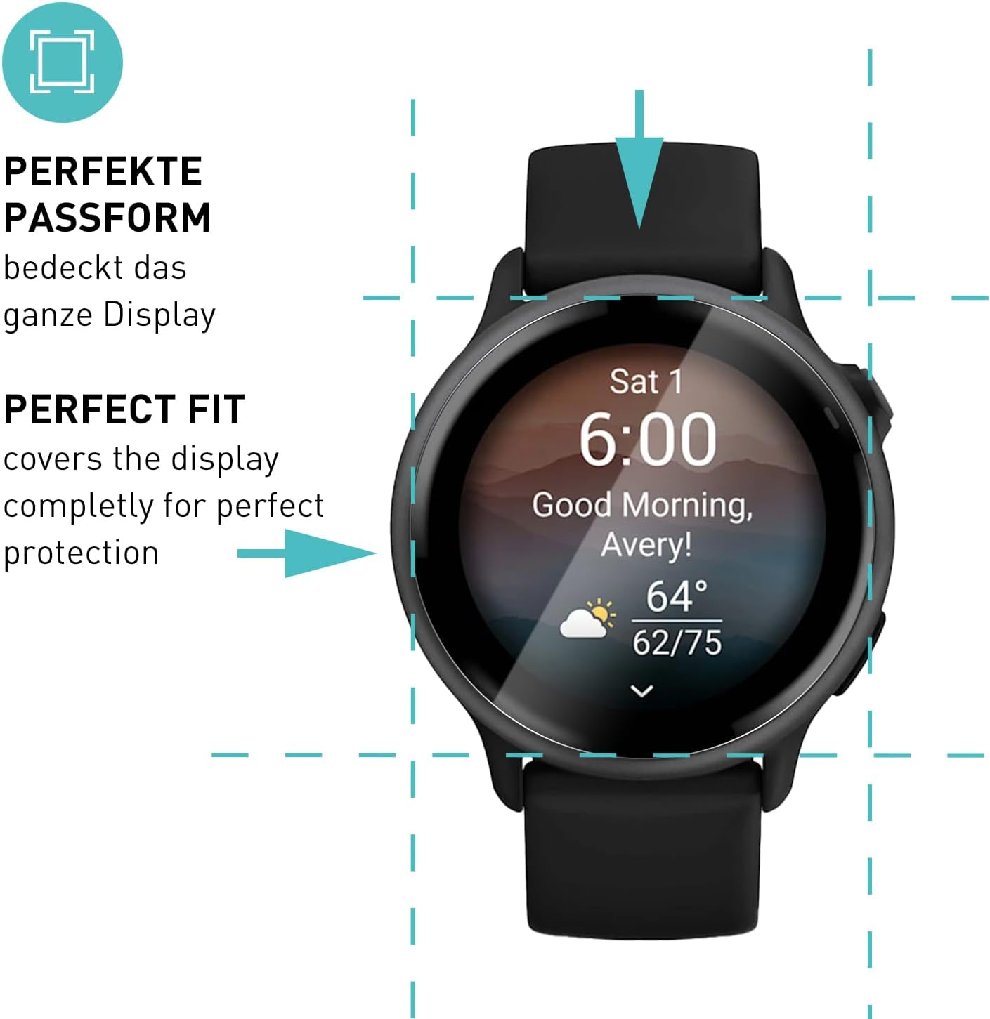 Thumbnail 2 de SmarTect 3Pack_TPU_Garmin_Vivoactive_6 TPU Screen Protectors for Garmin Vivoactive 6