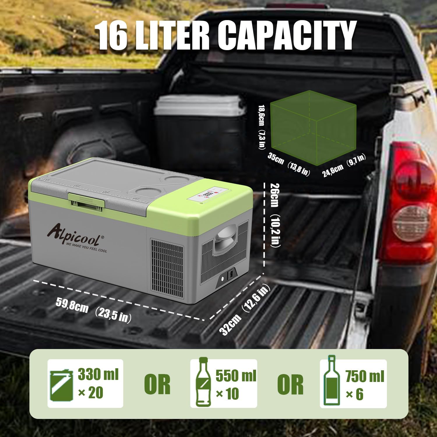 Thumbnail 4 de 15-L Alpicool Y16T 12V Kühlbox mit Kompressor