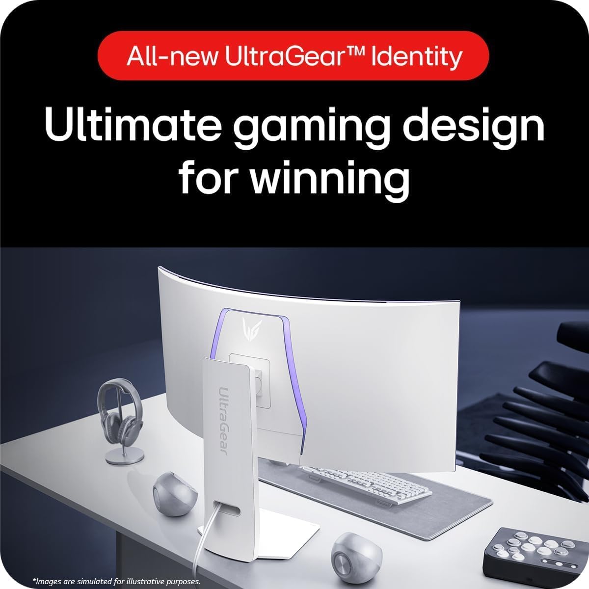 Thumbnail 4 de LG UltraGear 39GS95QE 39-inch curved OLED gaming monitor (1440p, 240Hz, G-SYNC/FreeSync)