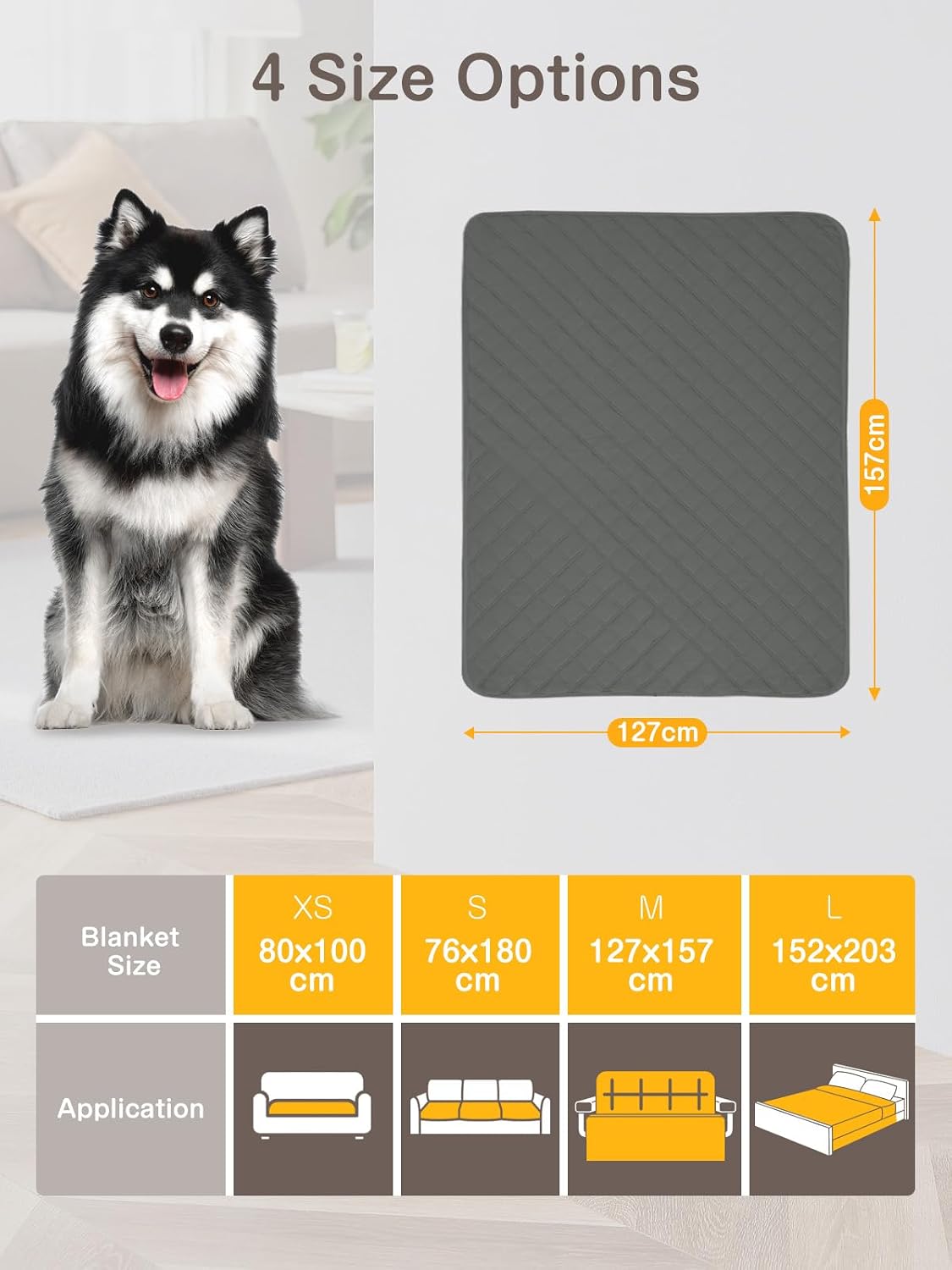 Detalle de HezzLuv wasserdichte Hundedecke – Schutz, Komfort und Sauberkeit für Sofa und Bett