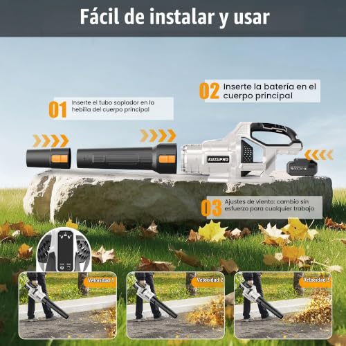 Thumbnail 7 de Soplador de Hojas a Batería KUZUPRO 21 V con 2 Baterías de 4,0 Ah
