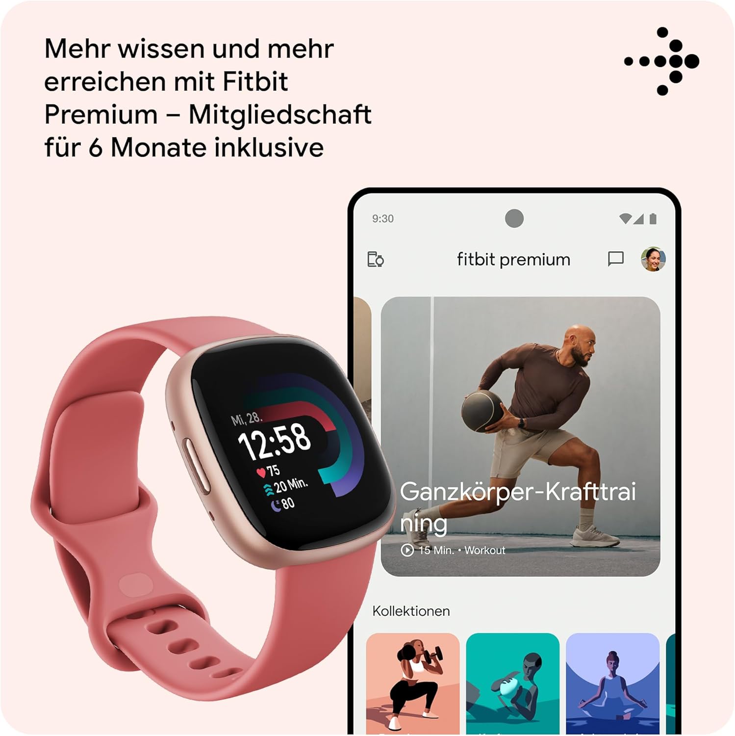 Thumbnail 6 de Google Fitbit Versa 4 Smartwatch 6 Tage