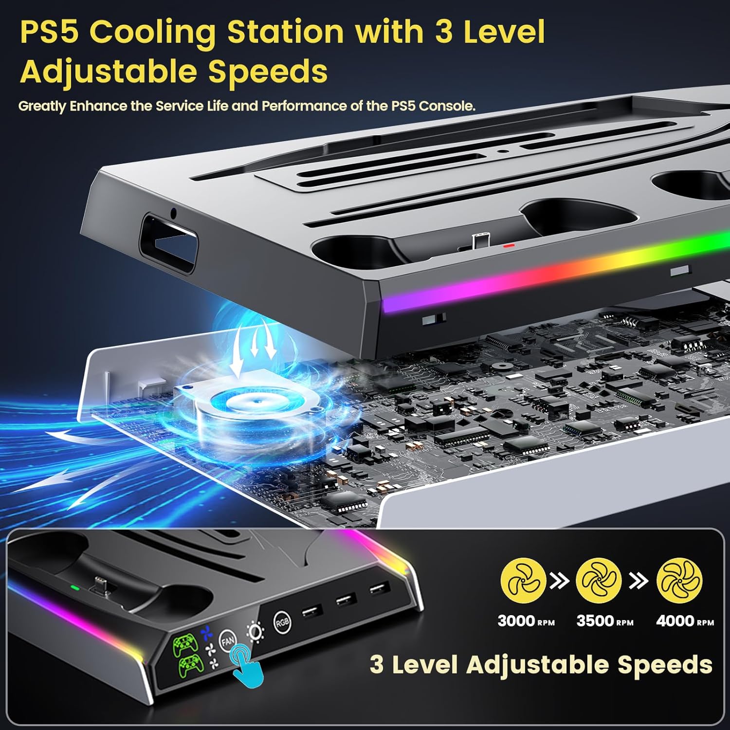 Detalle 2 de Fenolical PS5 Cooling Stand 3-Level