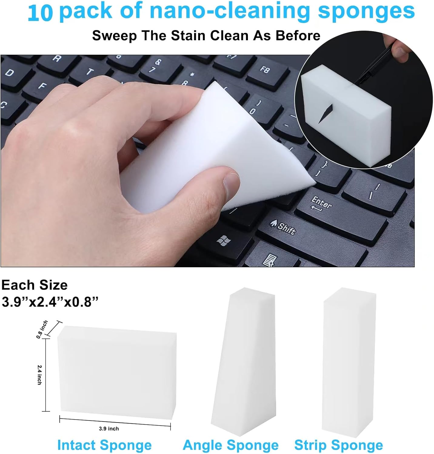 Detalle 2 de 2X Density Magic Sponge Eraser, 10-piece ⚙