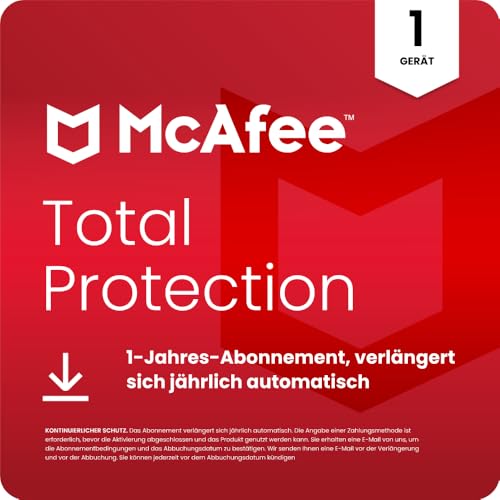 Detalle de McAfee Total Protection 2026 (1 Gerät) – Umfassender Schutz mit VPN, Betrugserkennung und Identitätsüberwachung