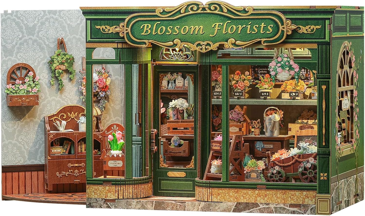 Detalle de CUTEBEE Kit Rincón de Libros Casa en Miniatura