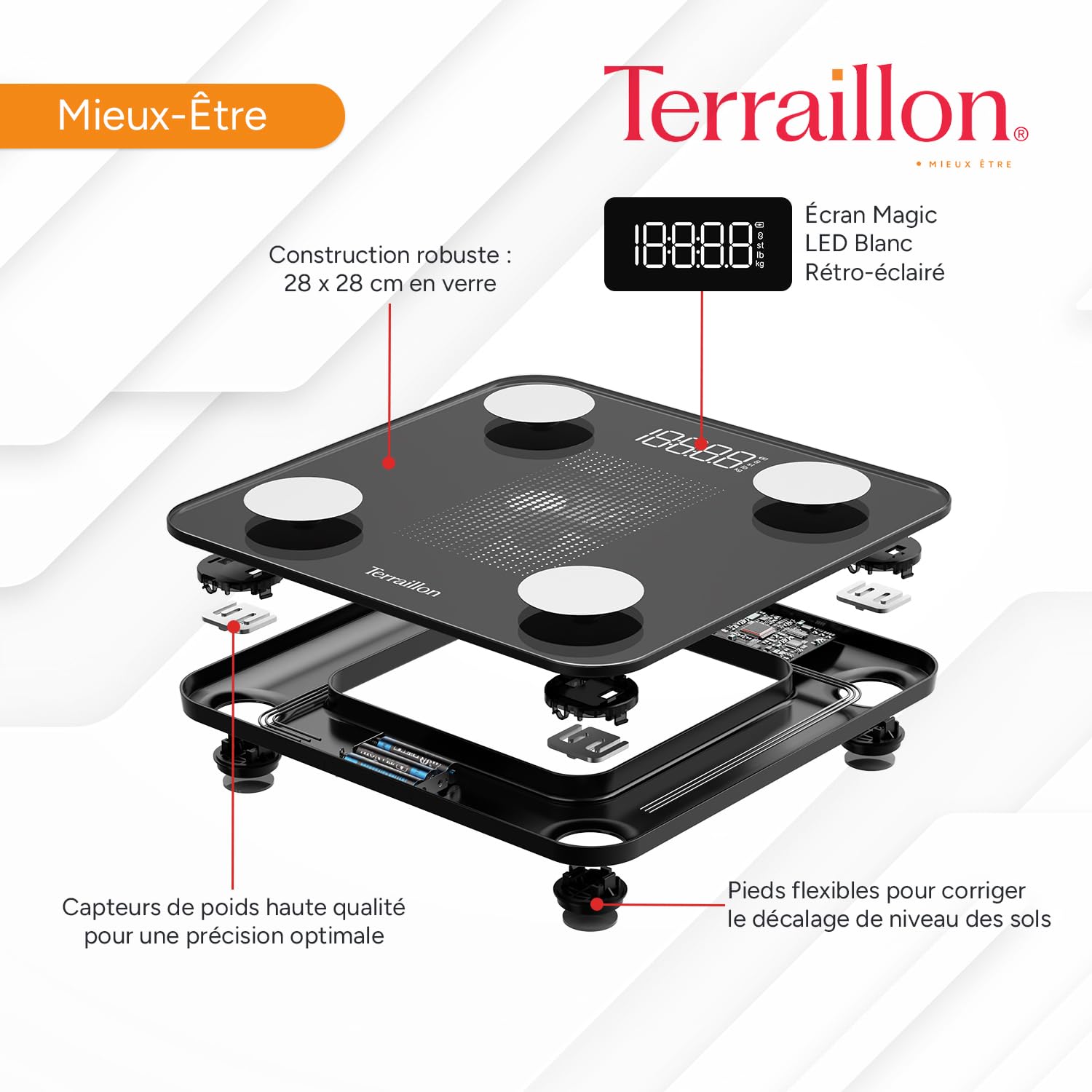 Thumbnail 4 de TERRAILLON WEIGHT CONNECT balance connectée 180 kg ⚖